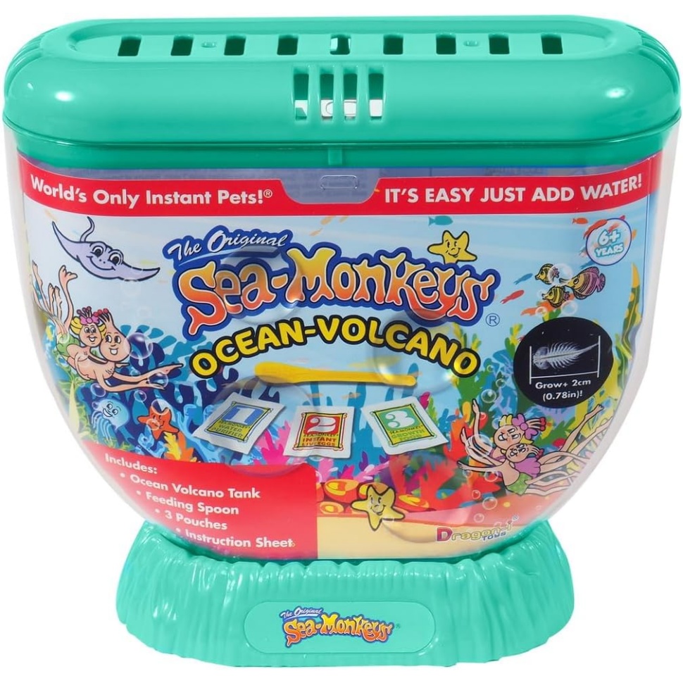 Sea-Monkeys Ocean Volcano - World's Only Instant Pets - Assorted Colors - Ages 6+ (Pack Of 1)