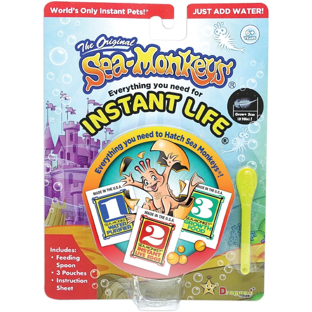 Sea-Monkeys Instant Life - World's Only Instant Pets - Ages 6+ (Pack Of 1)