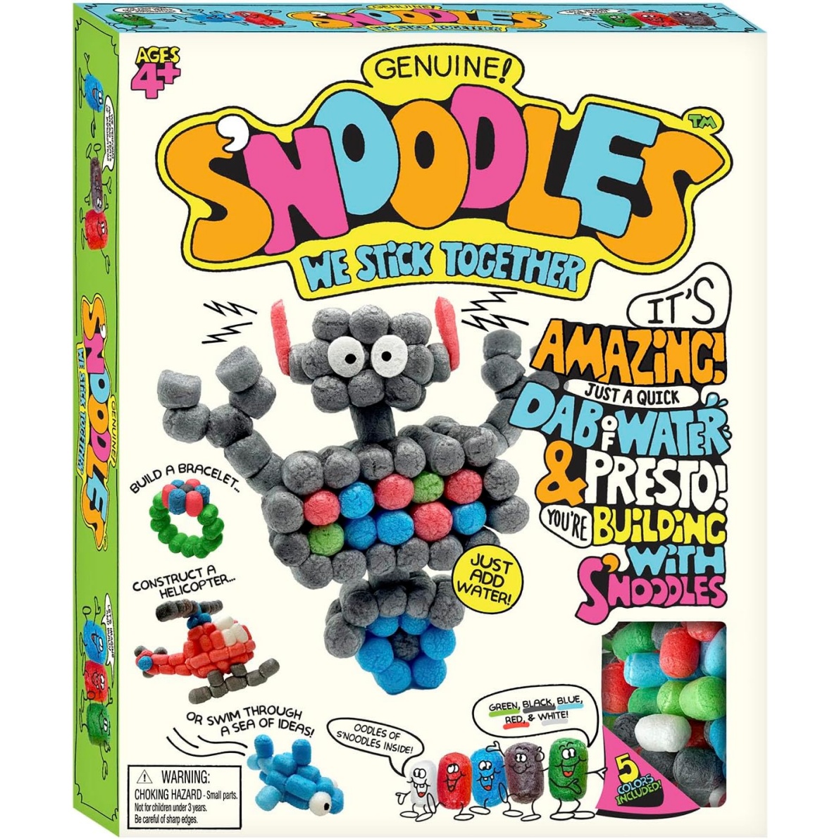 Schylling S'noodles - Creative Building Craft Kit - Just Add Water - Ages 4 And Up - One Kit