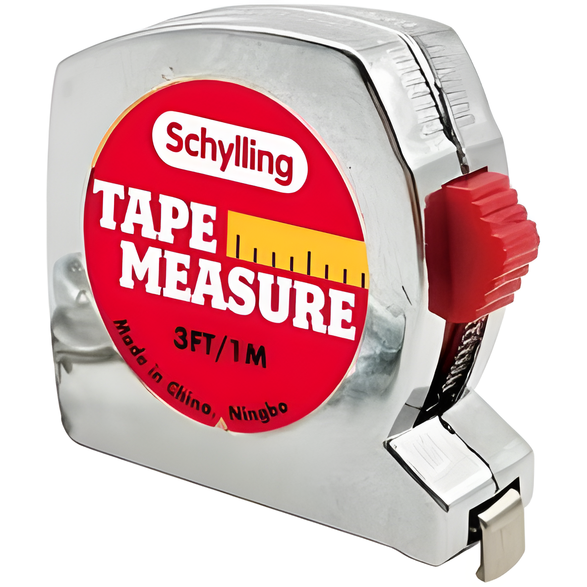 Schylling Mini Tape Measure - 1.5" Real Working 3 Foot Long Retractable Pocket-Sized Tape Measure - Includes Carabiner Clip And Chain - Ages 3 And Up