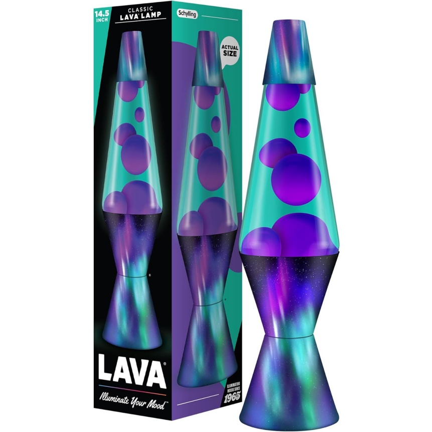 The Original Lava Lamp - 14.5" Aurora Borealis – Classic Liquid Motion Lamp - Purple Wax And Blue Liquid - Item #2047