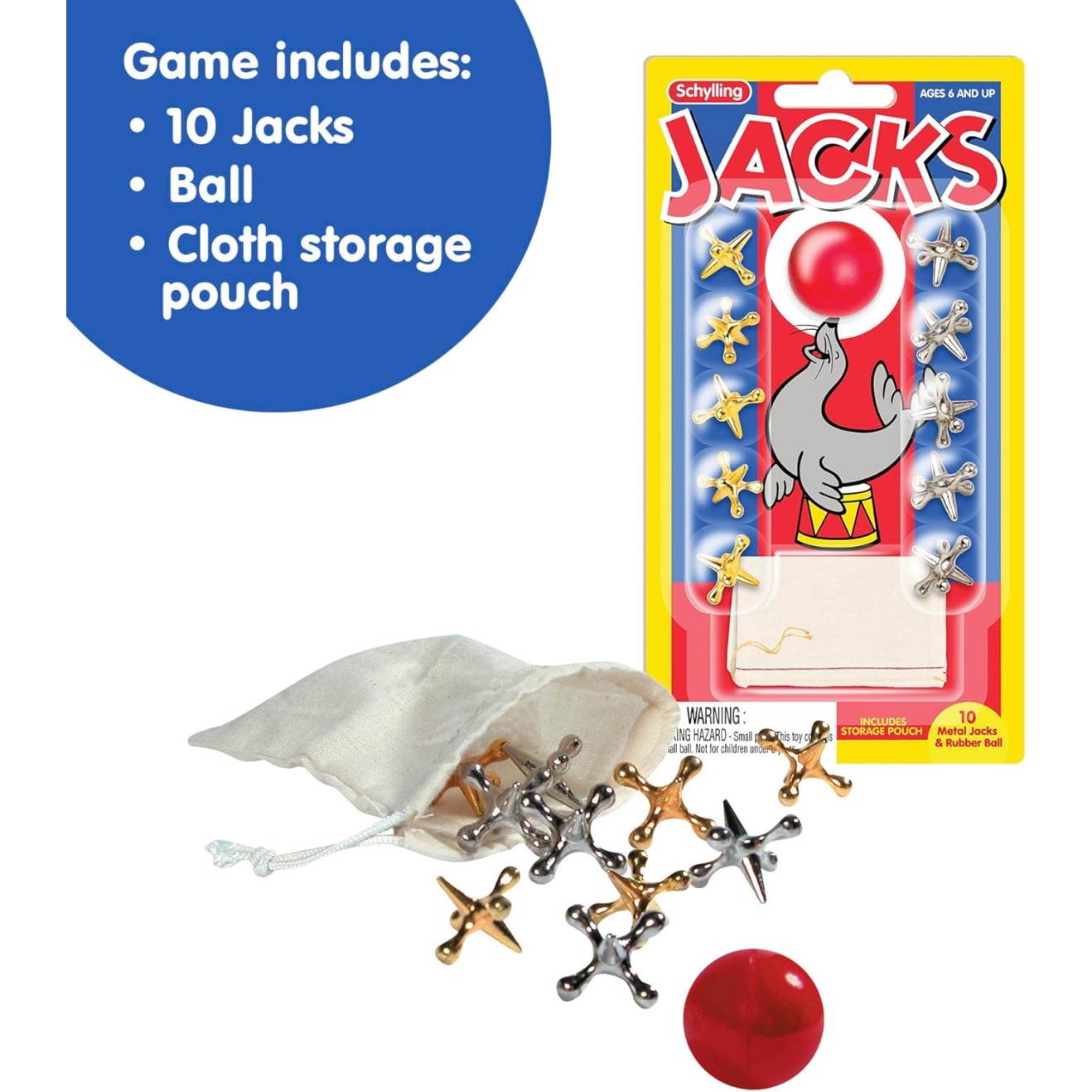 Metal Jacks And Rubber Ball Set - Image 2